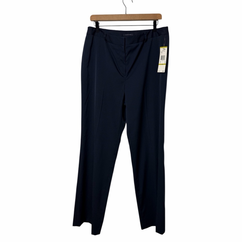 Anne Klein Navy Dress Stretch Work Pants Women's Size 14 NEW WITH TAGS
